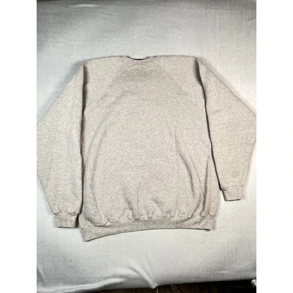 Vintage  Adidas‎ Trefoil Logo Crewneck Sweatshirt Xl Heather Grey Raglan Sleeve